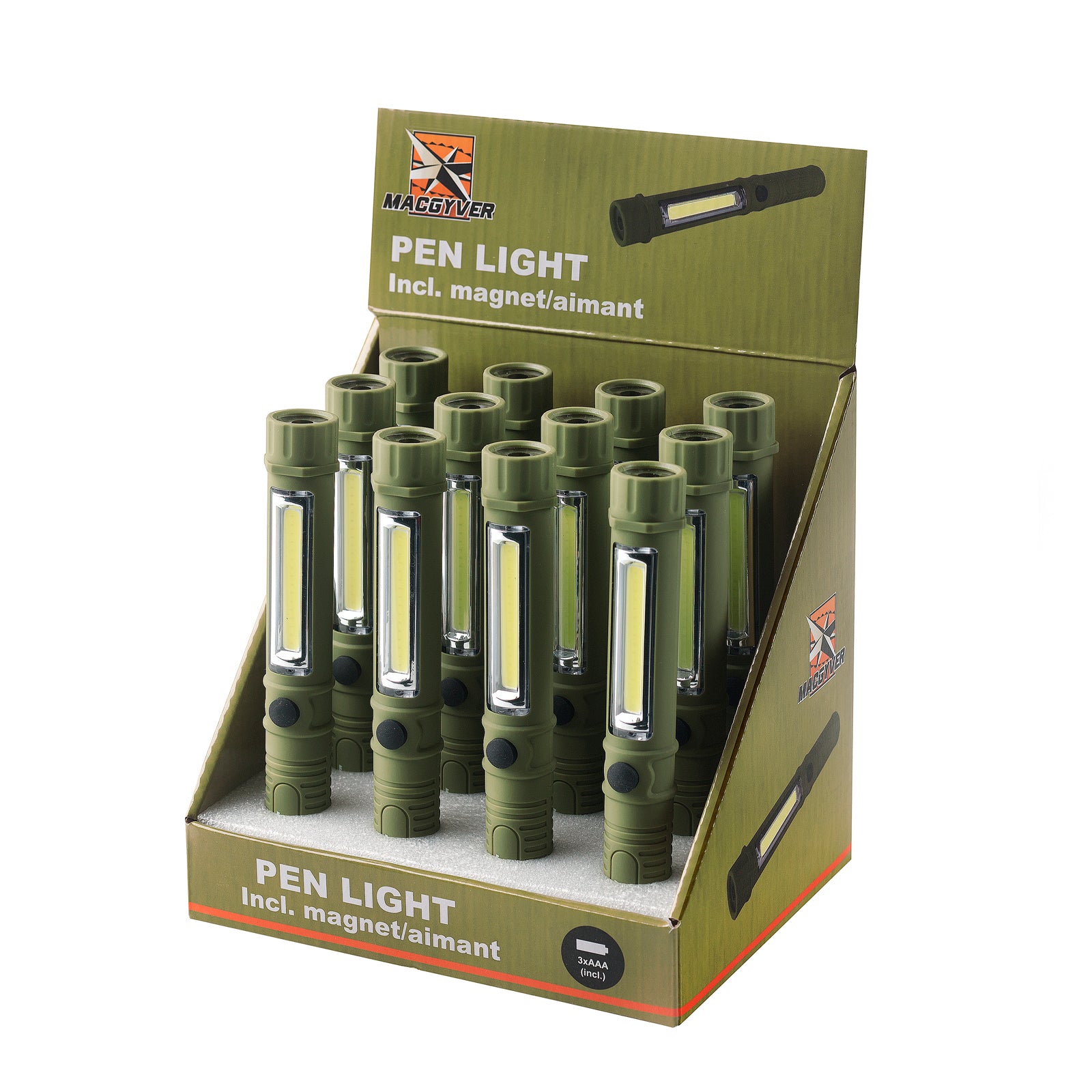 Ruční lampa MACGYVER 2 v 1 s magnetem a klipem 102256