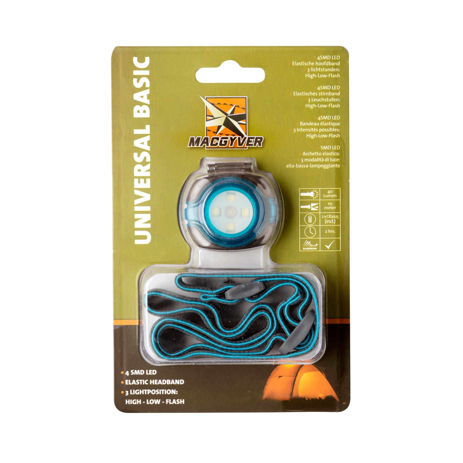 MACGYVER UNIVERSAL HEADLAMP WITH CLIP BASIC 40 LM 102271