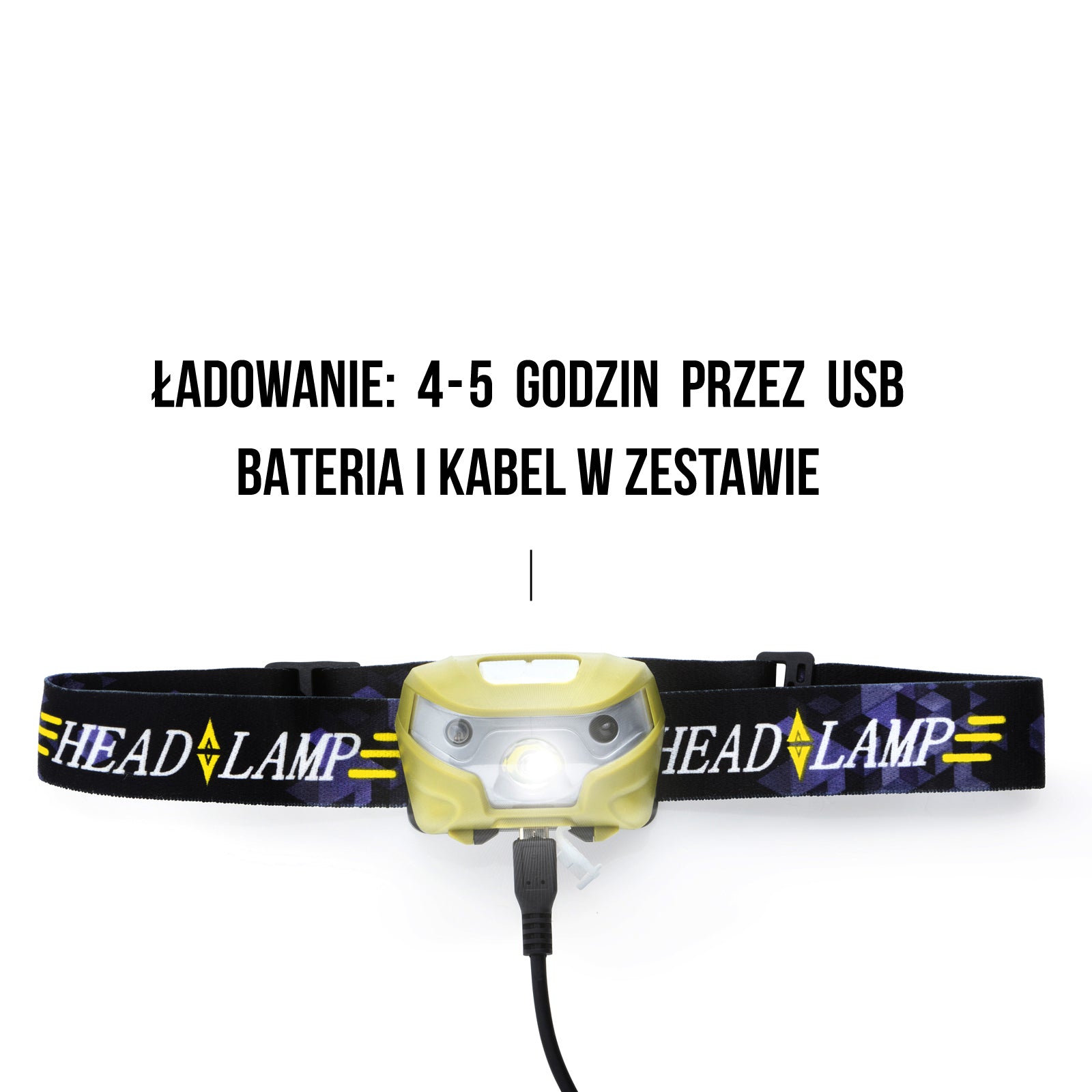 MACGYVER CZOŁÓWKA Z CZUJNIKIEM RUCHU ŁADOWANIE USB 100LM 102272