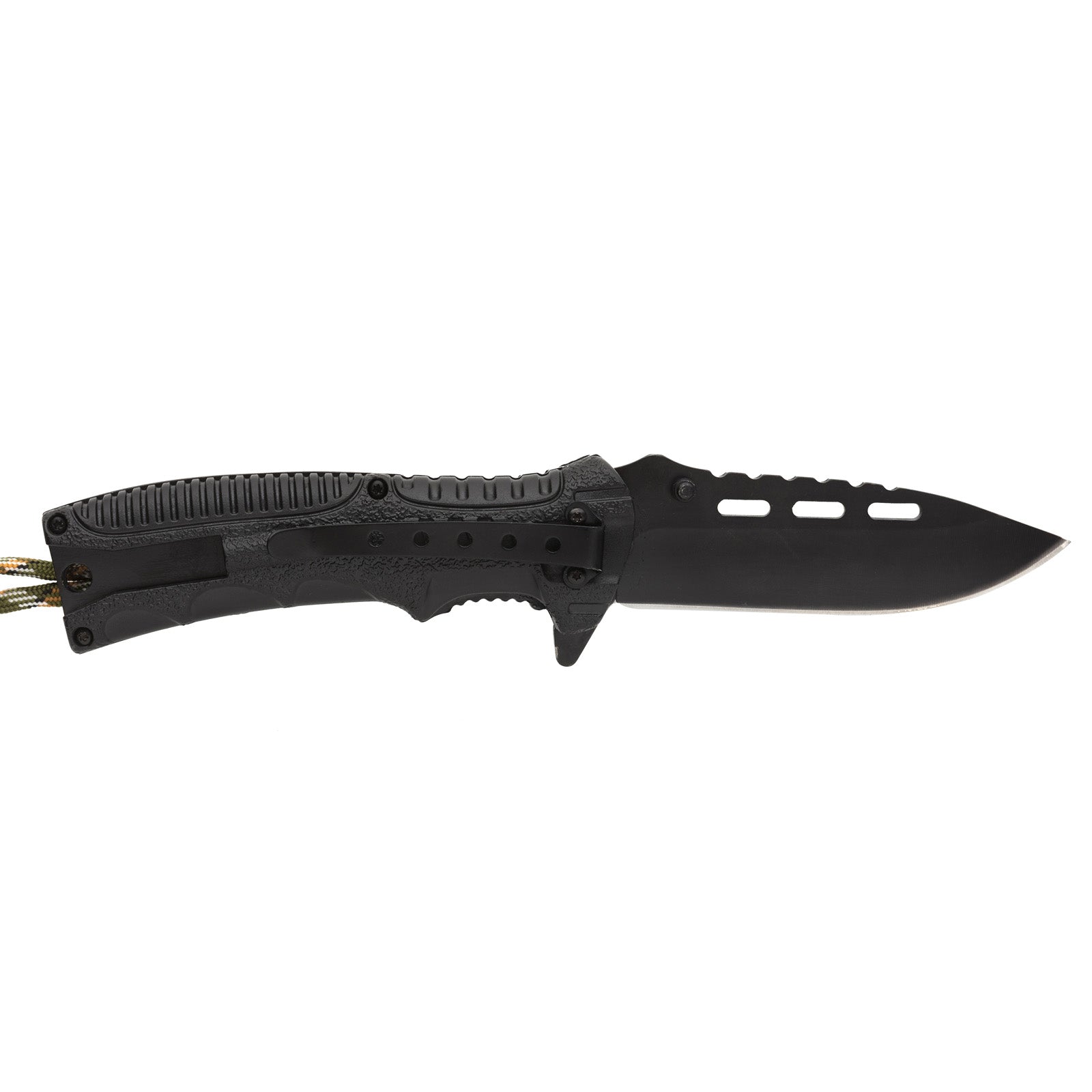 MACGYVER SURVIVAL FOLDING KNIFE WITH WHISTLE, FIRE STARTER AND ROPE 102276