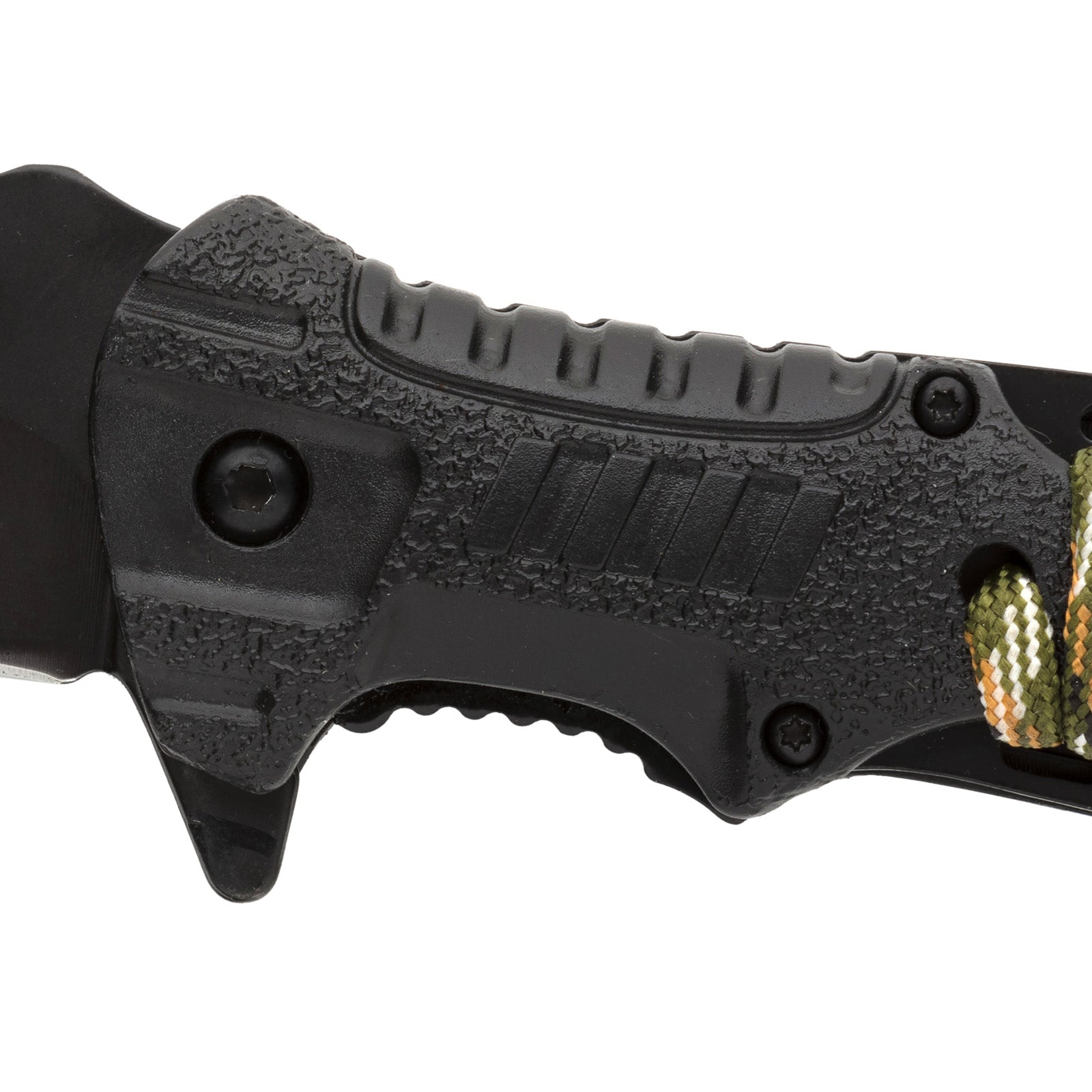 MACGYVER SURVIVAL FOLDING KNIFE WITH WHISTLE, FIRE STARTER AND ROPE 102276