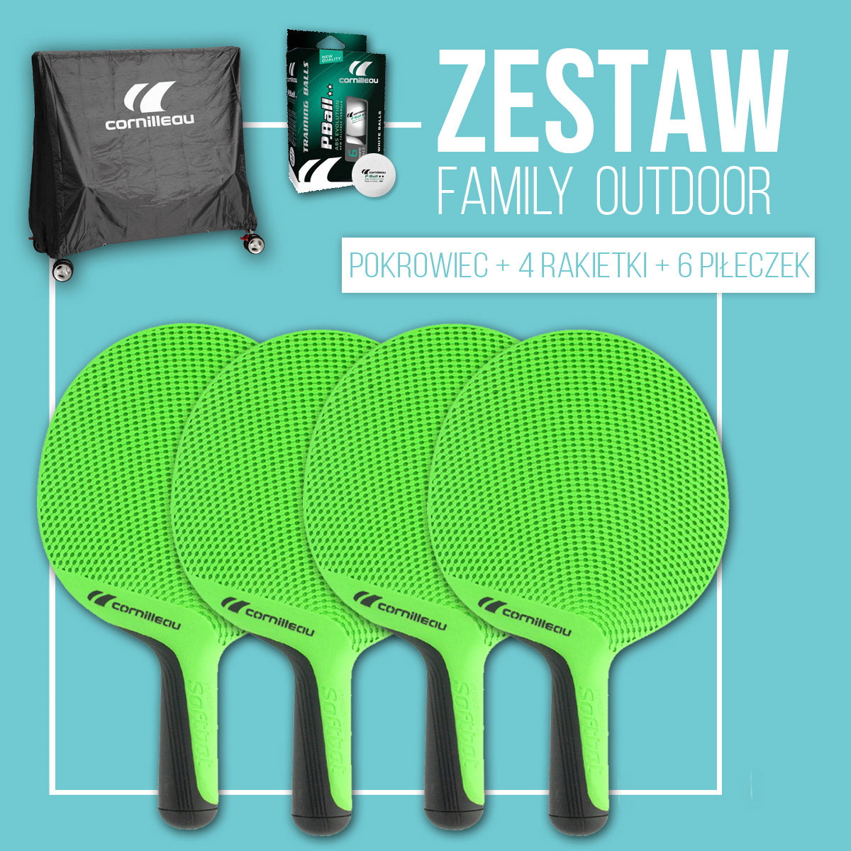 CORNILLEAU FAMILY PACK OUTDOOR SET 