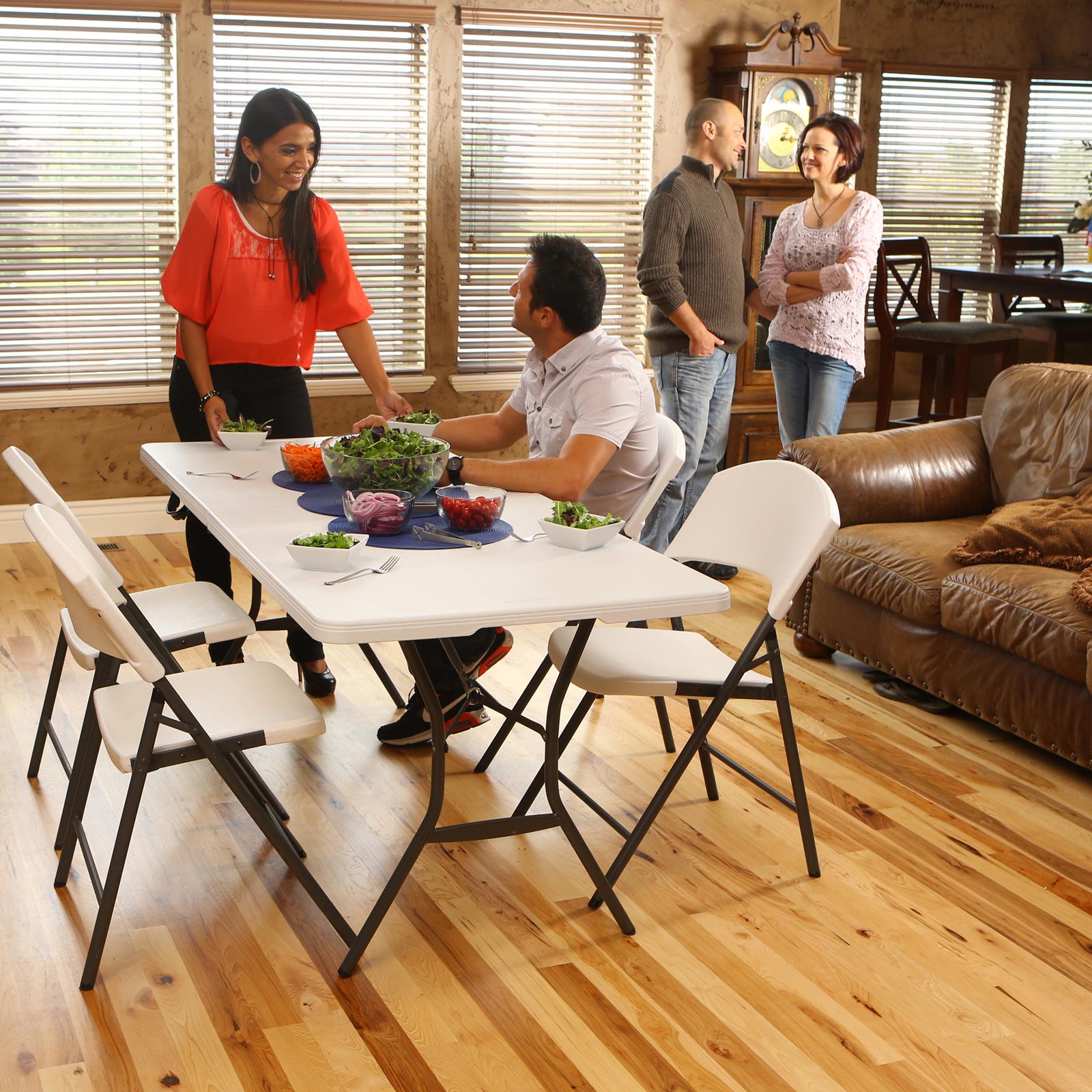 LIFETIME PÓŁKOMERCYJNE KRZESŁO SKŁADANE (BIAŁY GRANIT) 2810