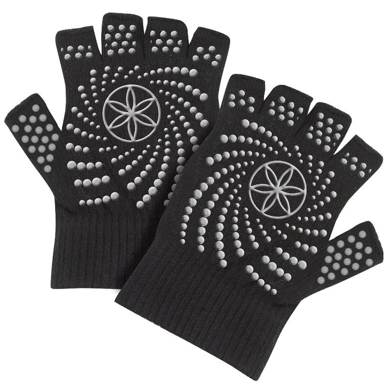 GAIAM RĘKAWICZKI ANTYPOŚLIZGOWE BEZ PALCÓW CZARNY/SZARY 54029