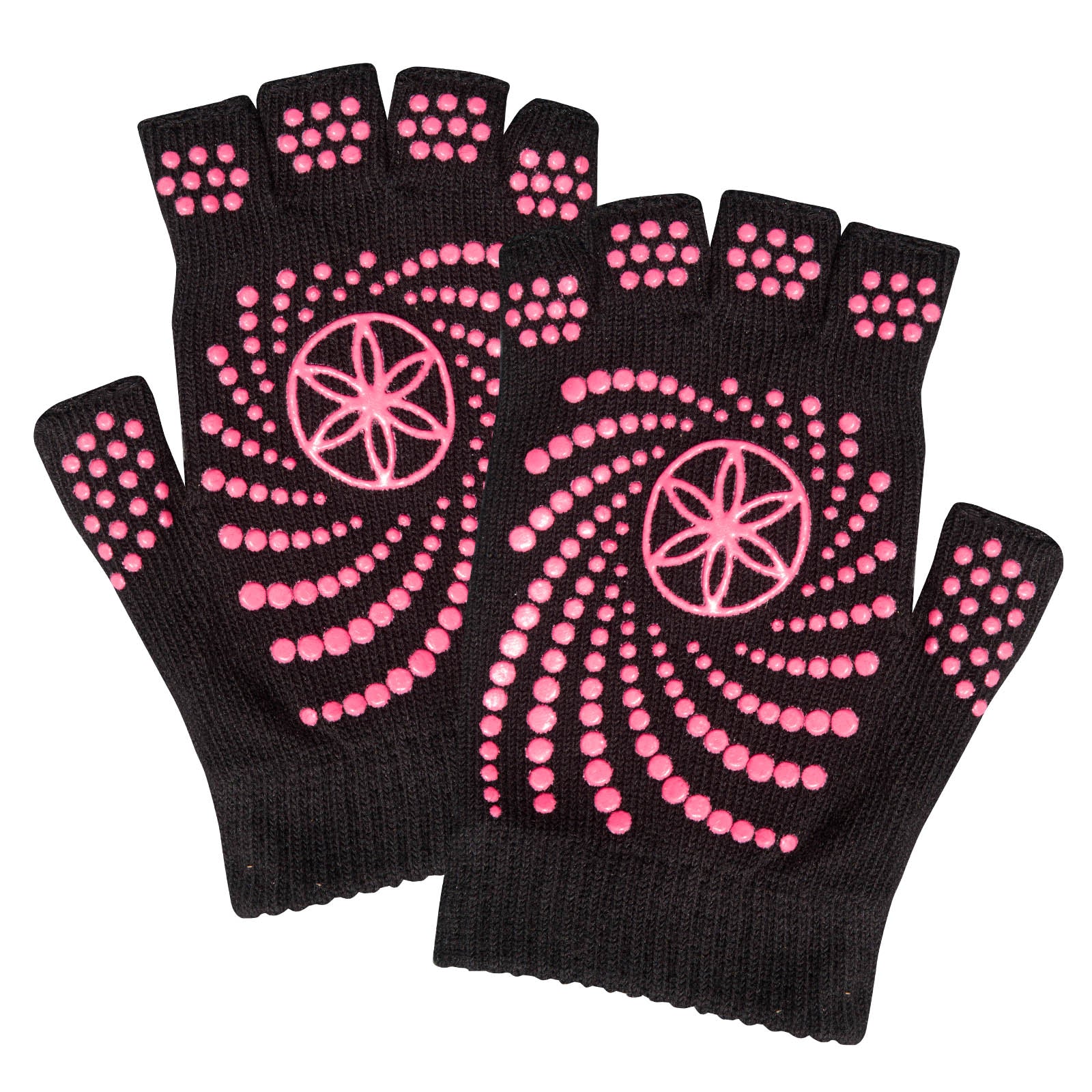 GAIAM RĘKAWICZKI ANTYPOŚLIZGOWE BEZ PALCÓW CZARNY/RÓŻOWY 57125