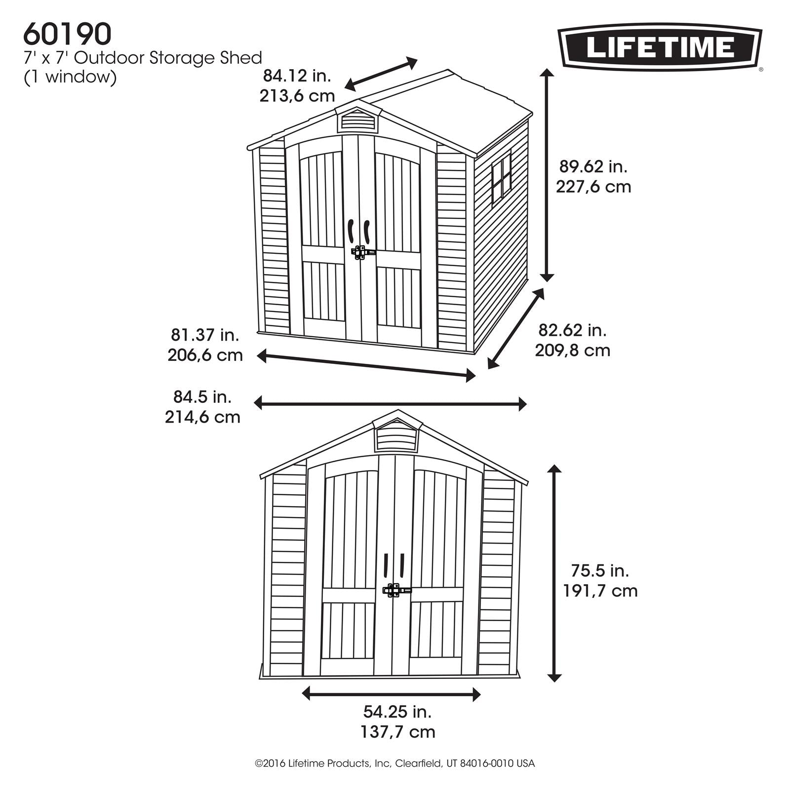 LIFETIME GARDEN SHED 213X213 CM 60190