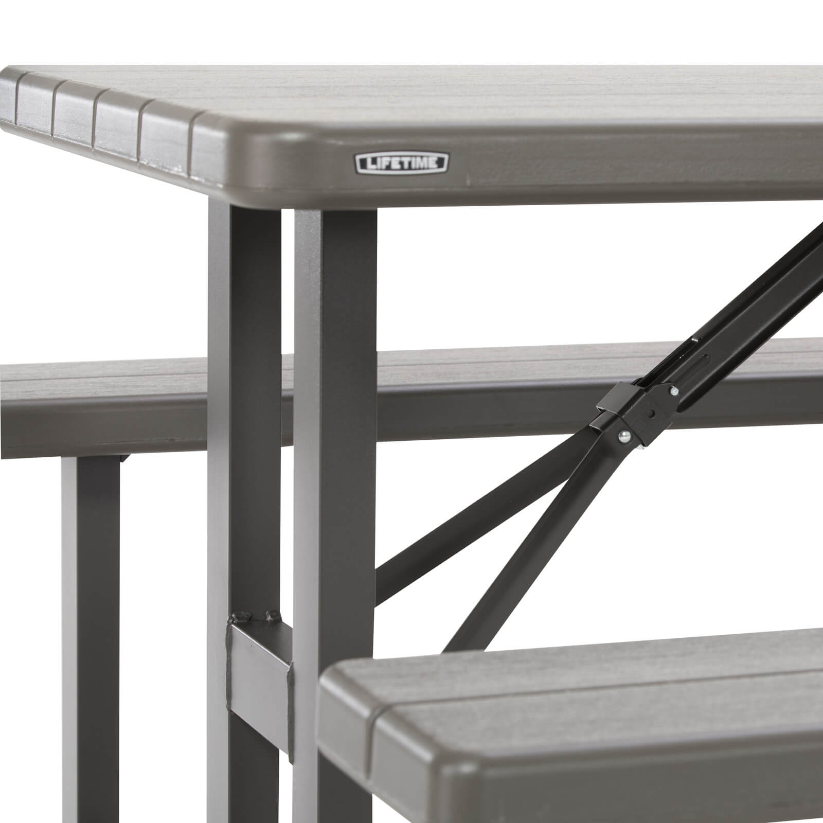 LIFETIME GARDEN SET TABLE AND TWO BENCHES 183 CM 60264