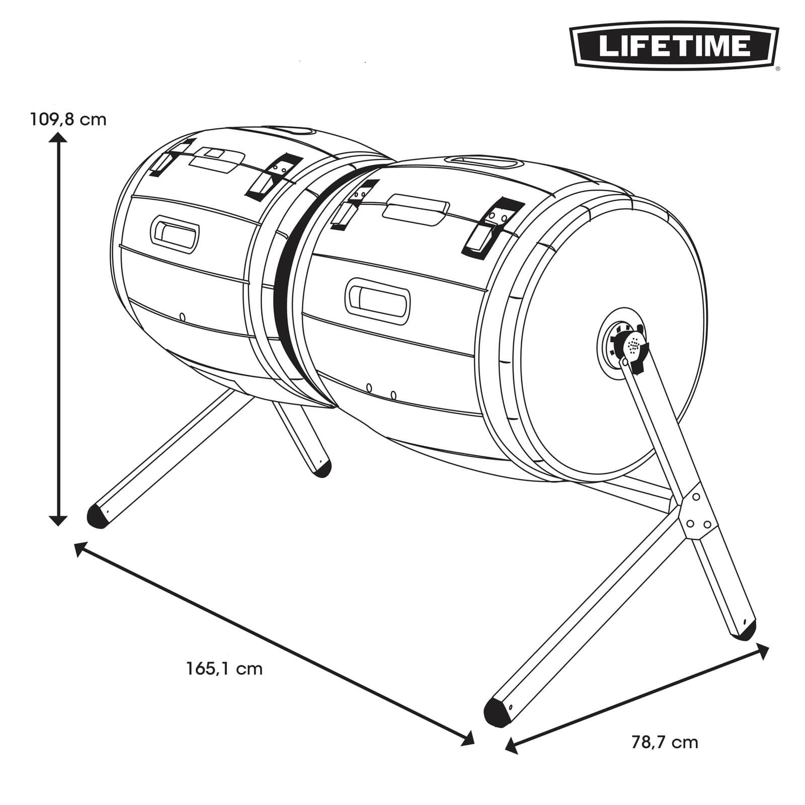 LIFETIME DOUBLE COMPOST BIN 378 L 60309