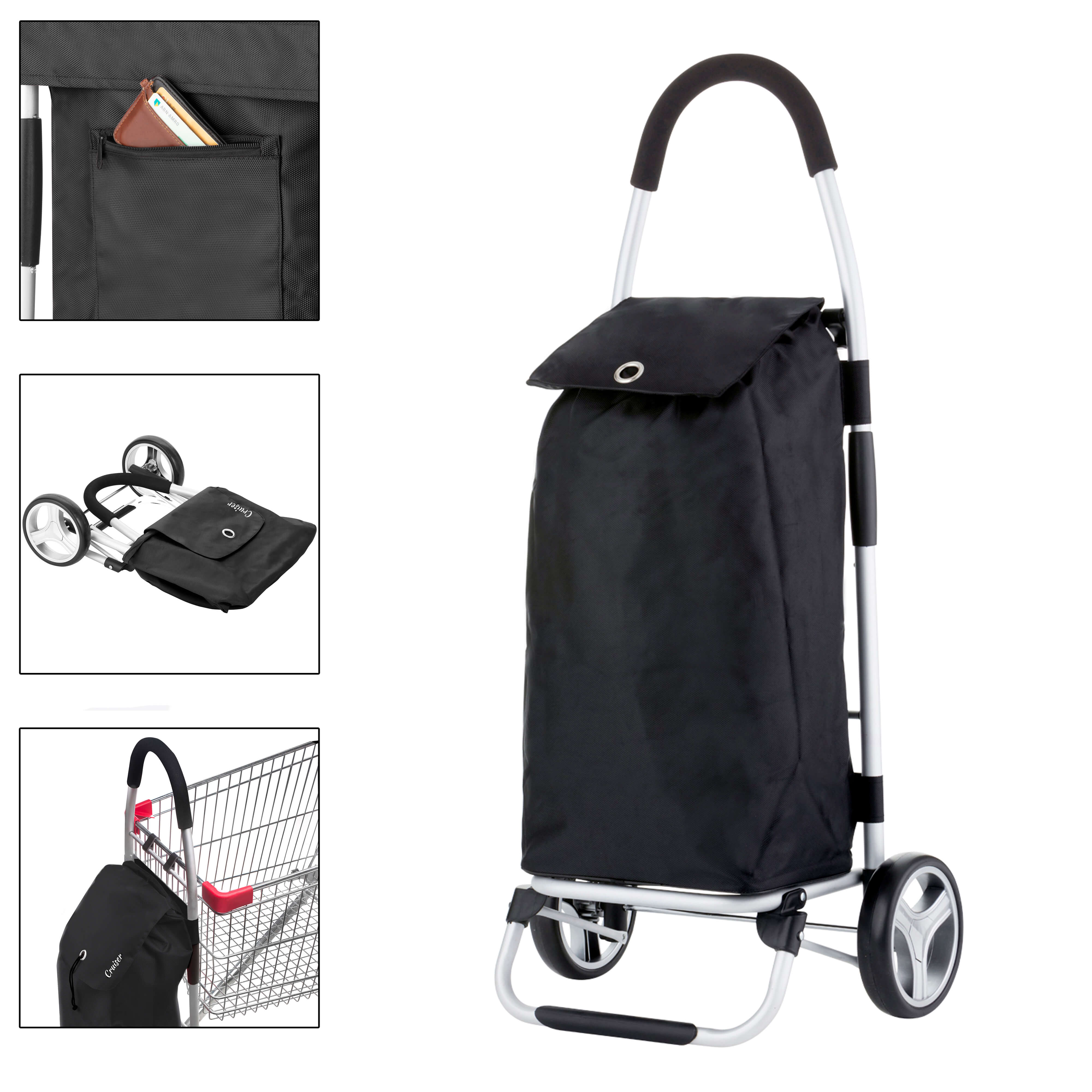 Skládací nákupní vozík Cruiser Classic Black Premium 604320