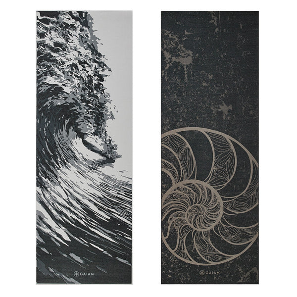GAIAM DOUBLE-SIDED YOGA MAT SPIRAL MOTION 6 MM 62435