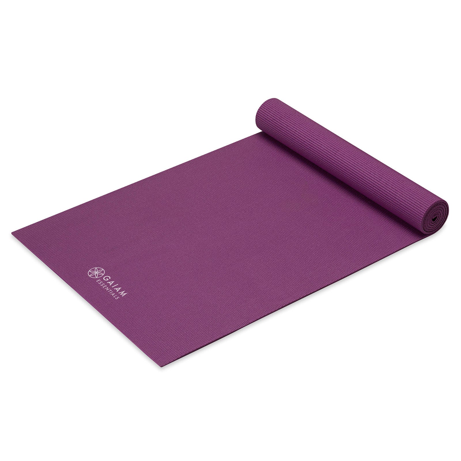 GAIAM ESSENTIALS YOGA MAT 6 MM WITH STRAP PURPLE 63313 