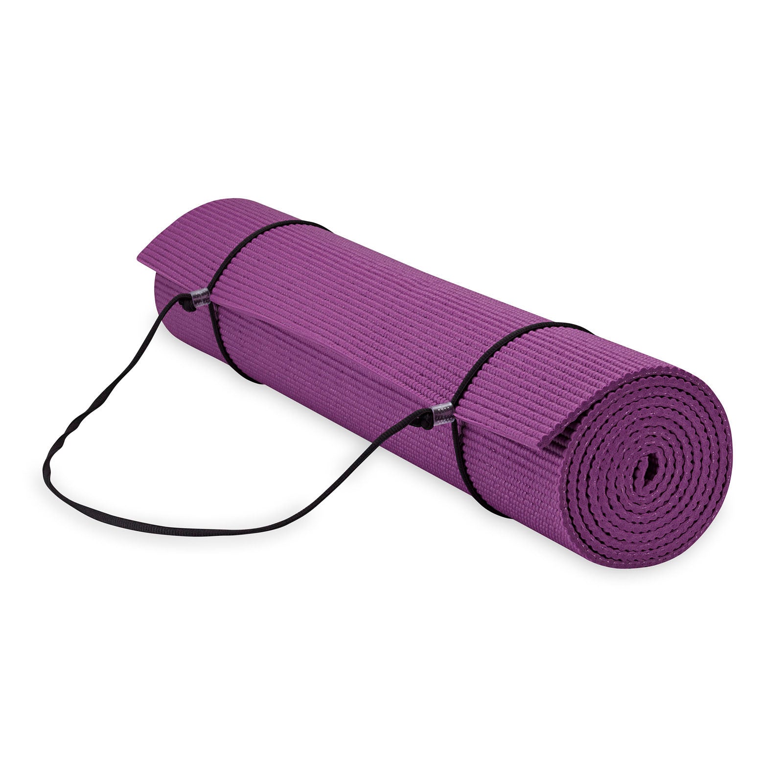 GAIAM ESSENTIALS YOGA MAT 6 MM WITH STRAP PURPLE 63313 