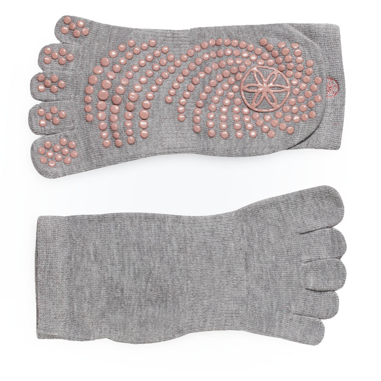 Protiskluzové jógové ponožky Gaiam, šedé, 2 ks, 63707