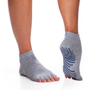 GAIAM ANTI-SLIP YOGA SOCKS GREY TOELESS 2 PACK 63708
