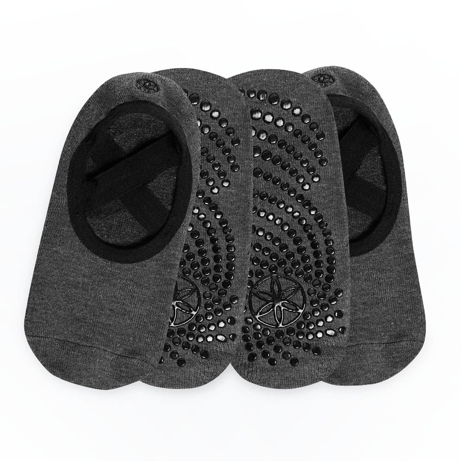 GAIAM SKARPETKI ANTYPOŚLIZGOWE DO JOGI GRAFITOWE DWUPAK 63709