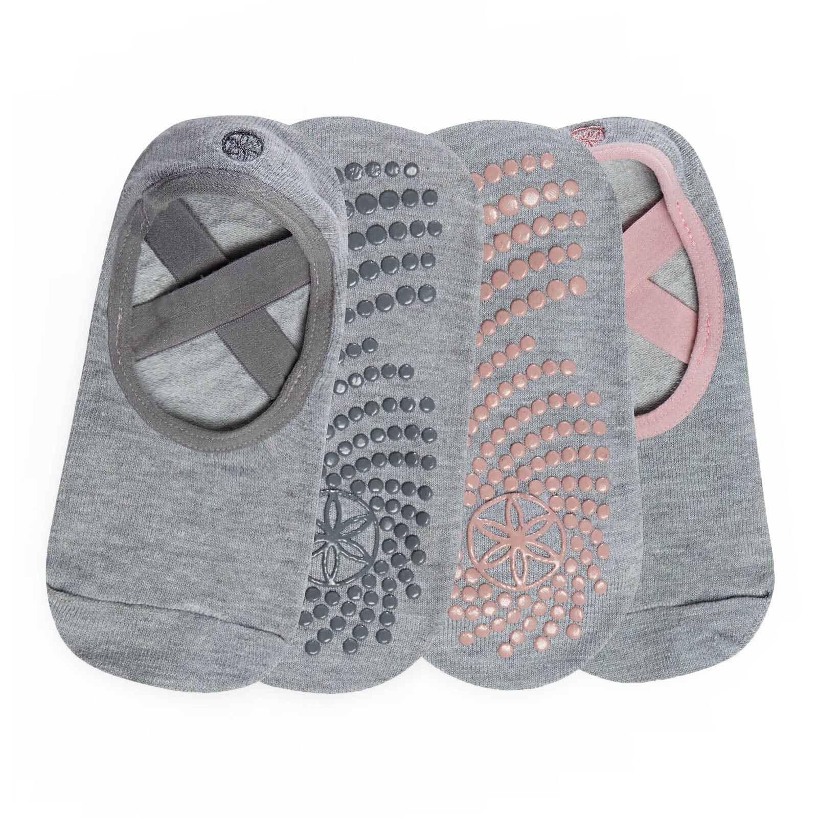 GAIAM SKARPETKI ANTYPOŚLIZGOWE DO JOGI SZARE DWUPAK 63755