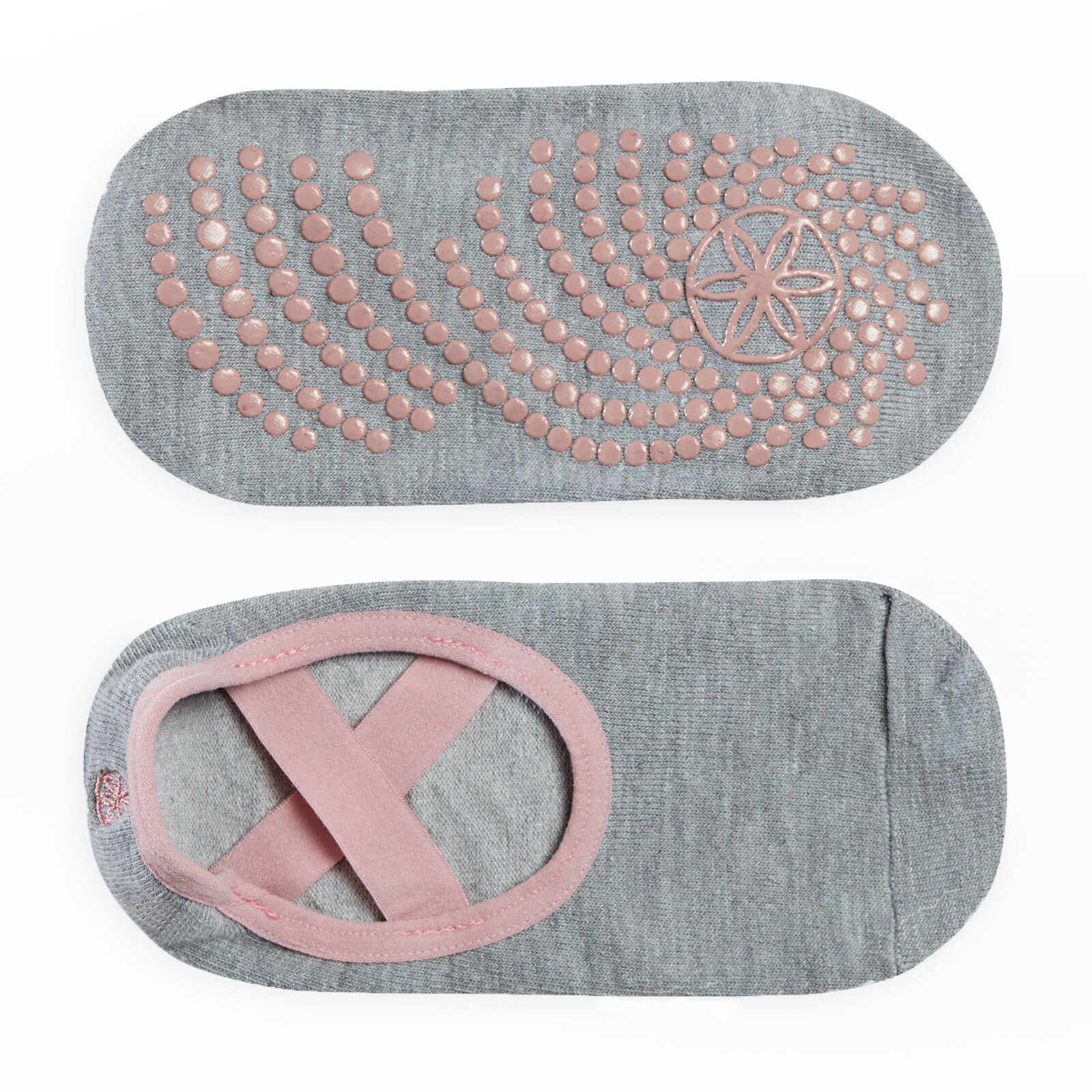Protiskluzové jógové ponožky Gaiam, šedé, 2 ks, 63755