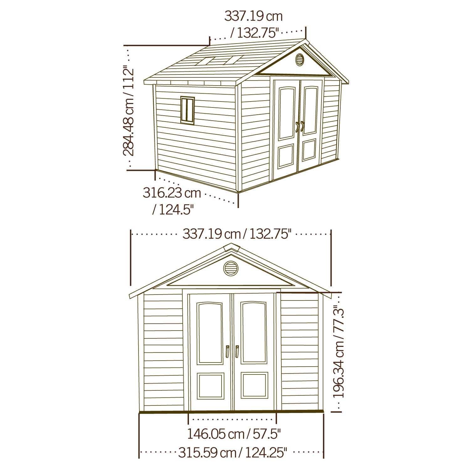 LIFETIME GARDEN SHED PREMIUM 335X335 CM 6433
