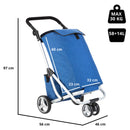 Nákupní vozík Cruiser tříkolový modrý 650062