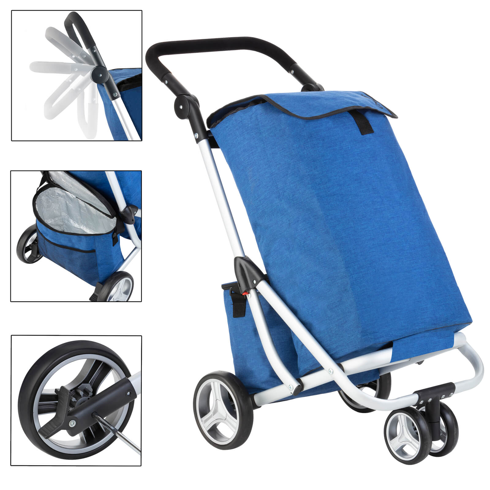 CRUISER THREE-WHEEL SHOPPING TROLLEY BLUE 650062