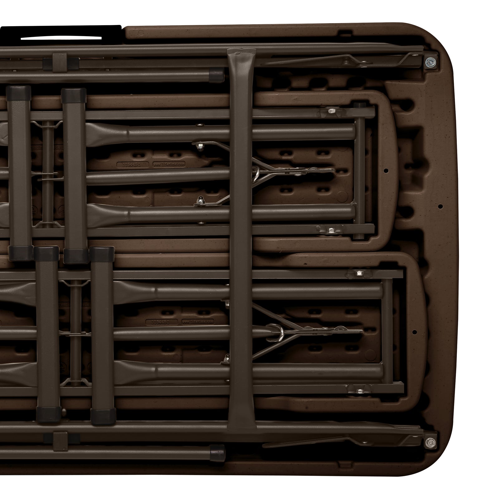 LIFETIME ZESTAW OGRODOWY STÓŁ I DWIE ŁAWKI (BRĄZOWY) 106 CM 80424