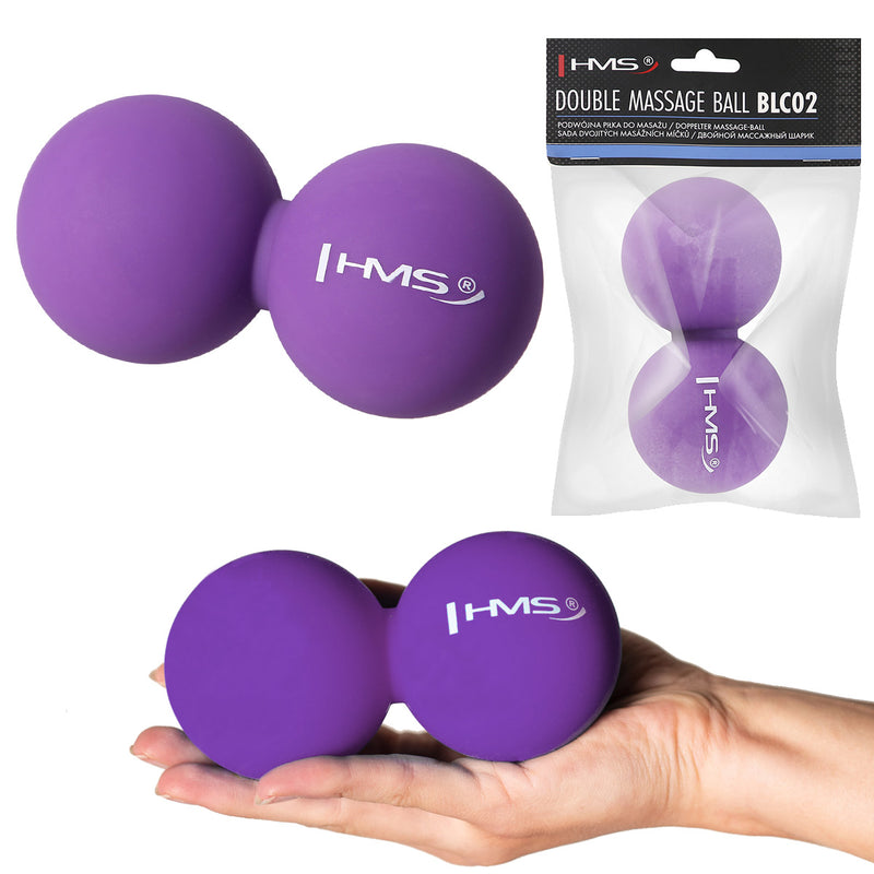 BLC02 VIOLET LACROSSE DOUBLE MASSAGE BALL HMS