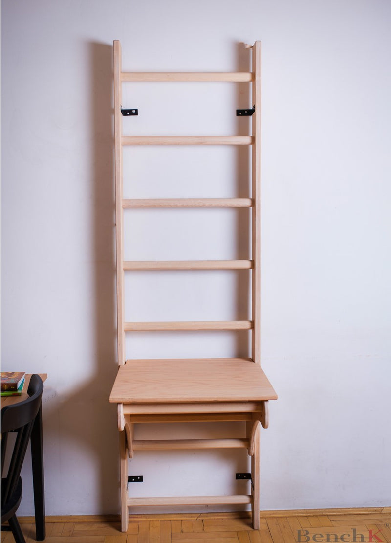 Desk - BenchTop BenchK BT204 ladder attachment - natural wood