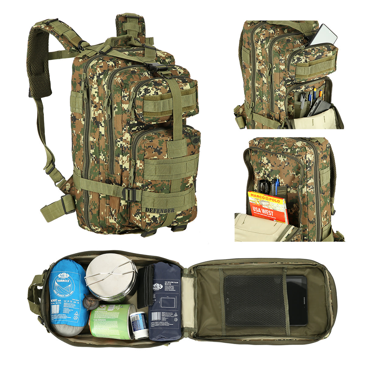CBT7204  ZIELONY MORO DEFENDER PLECAK NILS CAMP