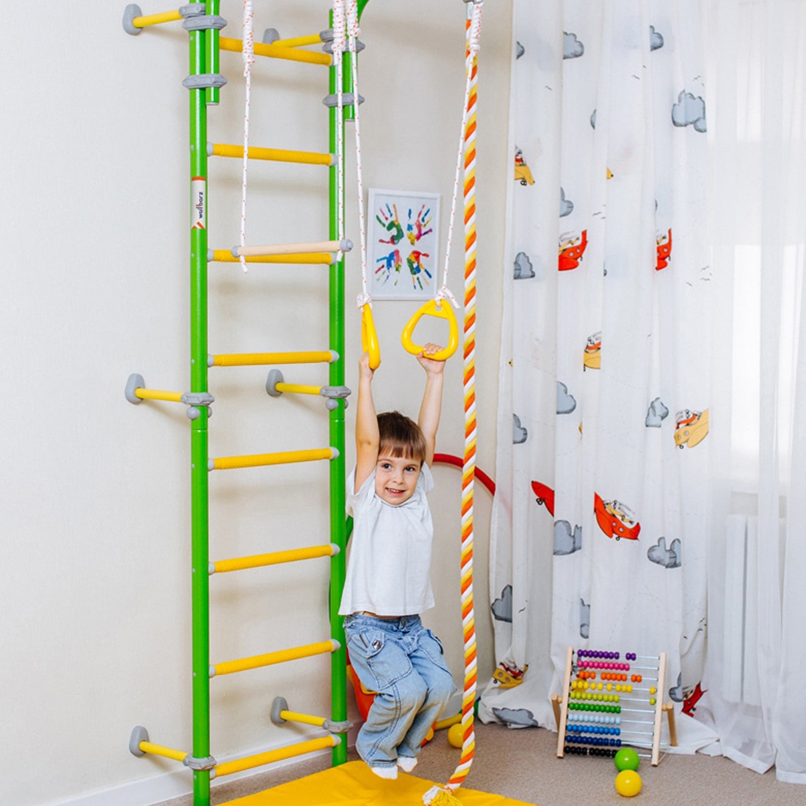 Drabinka gimnastyczna Wallbarz Family 2W Pomarańczowa