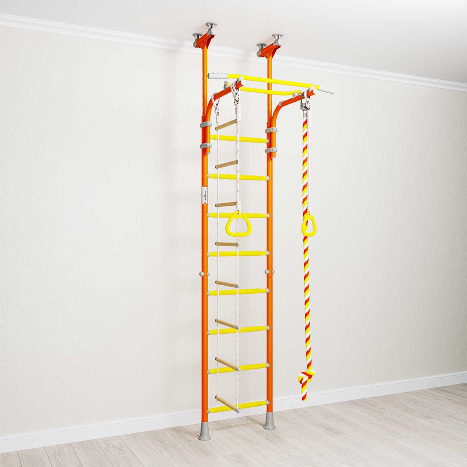 Drabinka gimnastyczna Wallbarz Family 4D Pomarańczowa