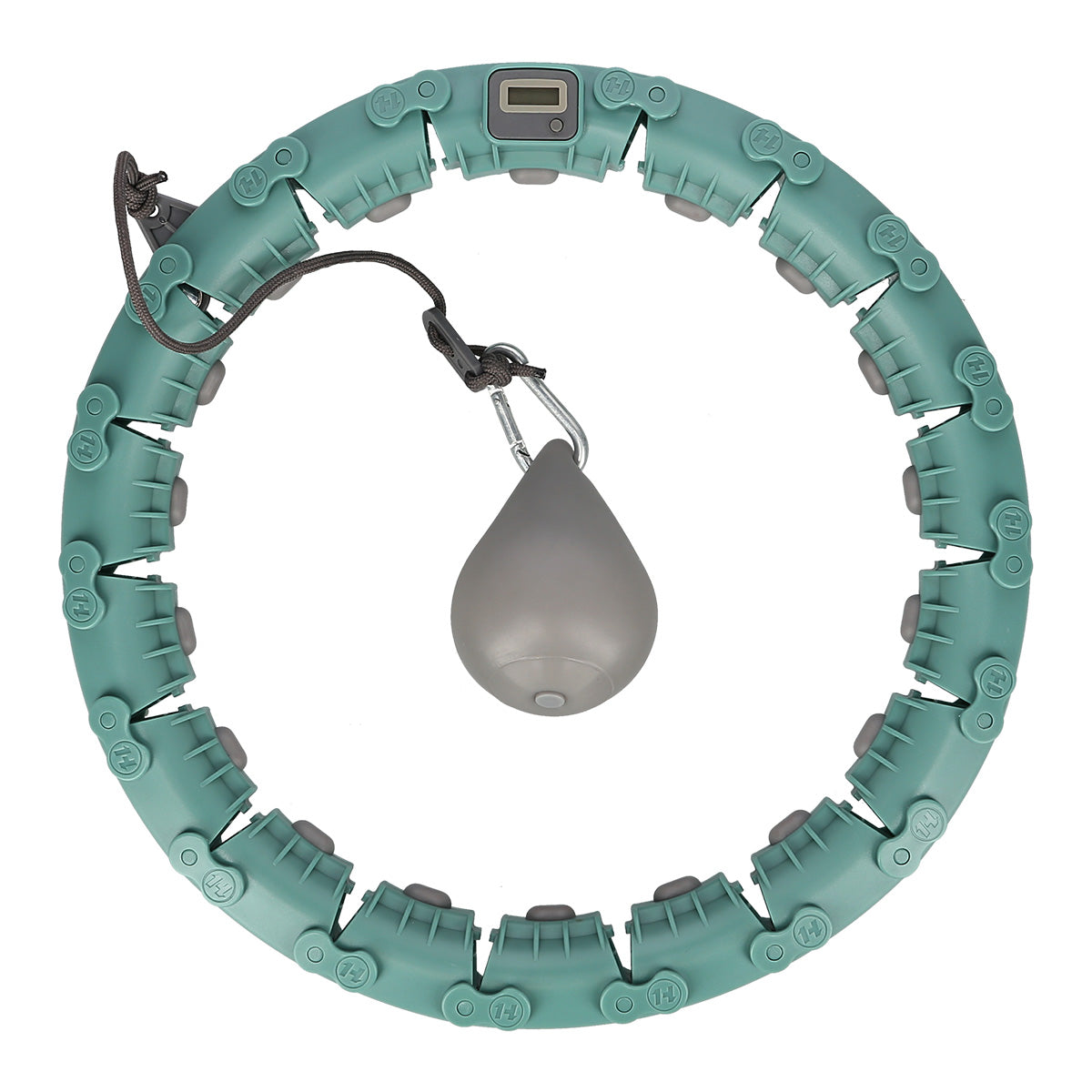 FH03 ZELENÝ HULA HOP S VÁHOU A POČÍTADLEM ZÁSOBY