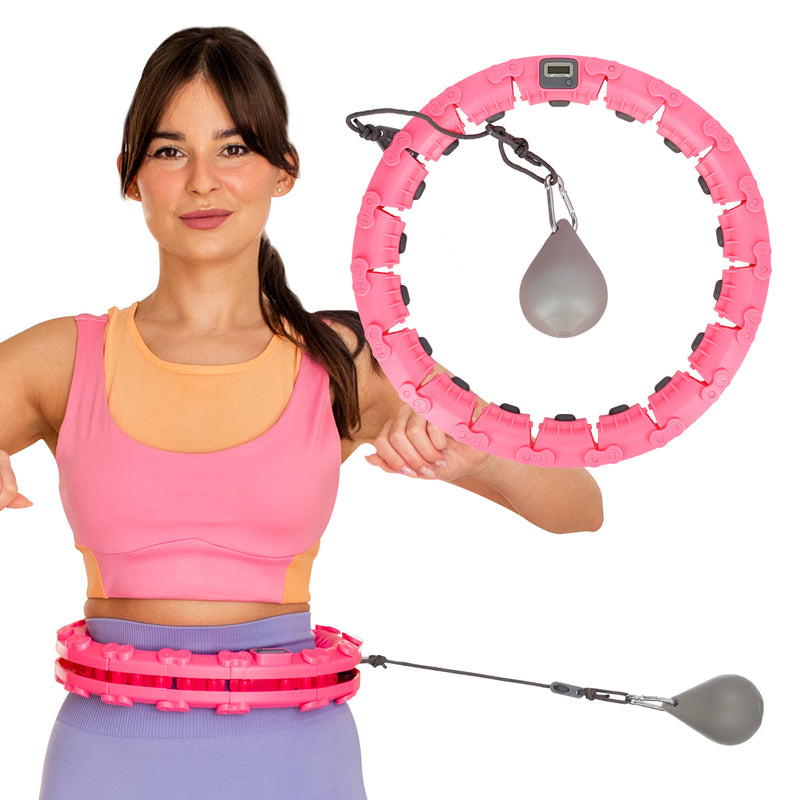 FH03 PINK HULA HOP WITH WEIGHT AND COUNTER STOCK