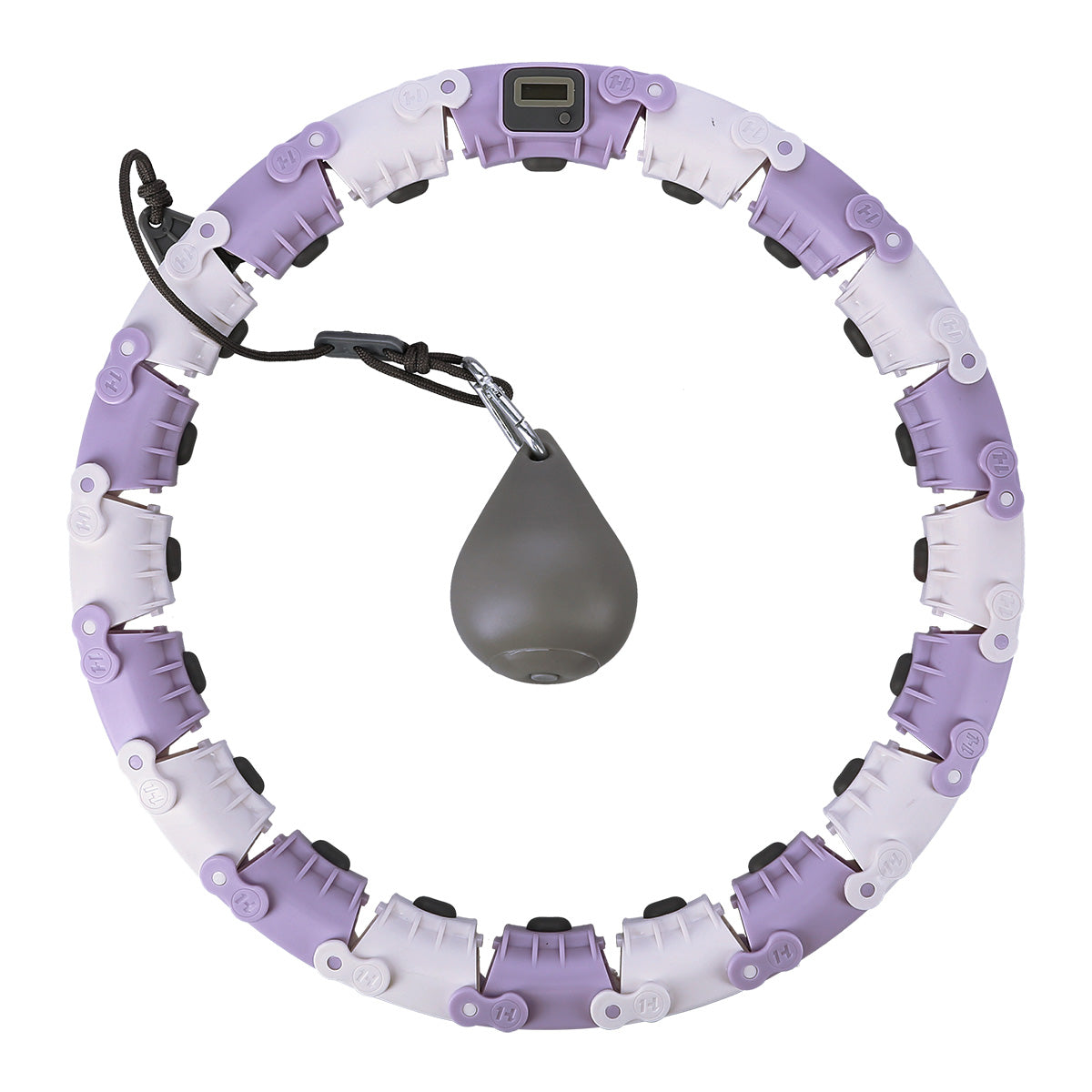 FH04 VIOLET/GRAY HULA HOP Z OBCIĄŻNIKIEM I LICZNIKIEM STOCK