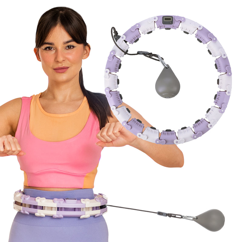 FH04 VIOLET/GRAY HULA HOP WITH WEIGHT AND STOCK COUNTER