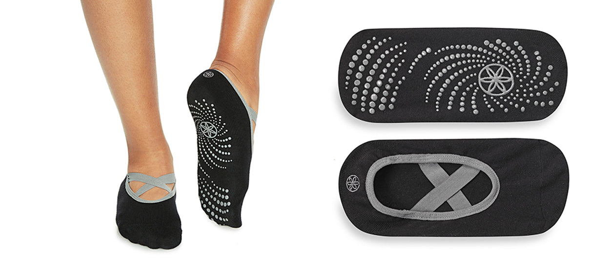 GAIAM SKARPETKI/BALERINY ANTYPOŚLIZGOWE CZARNE 62071