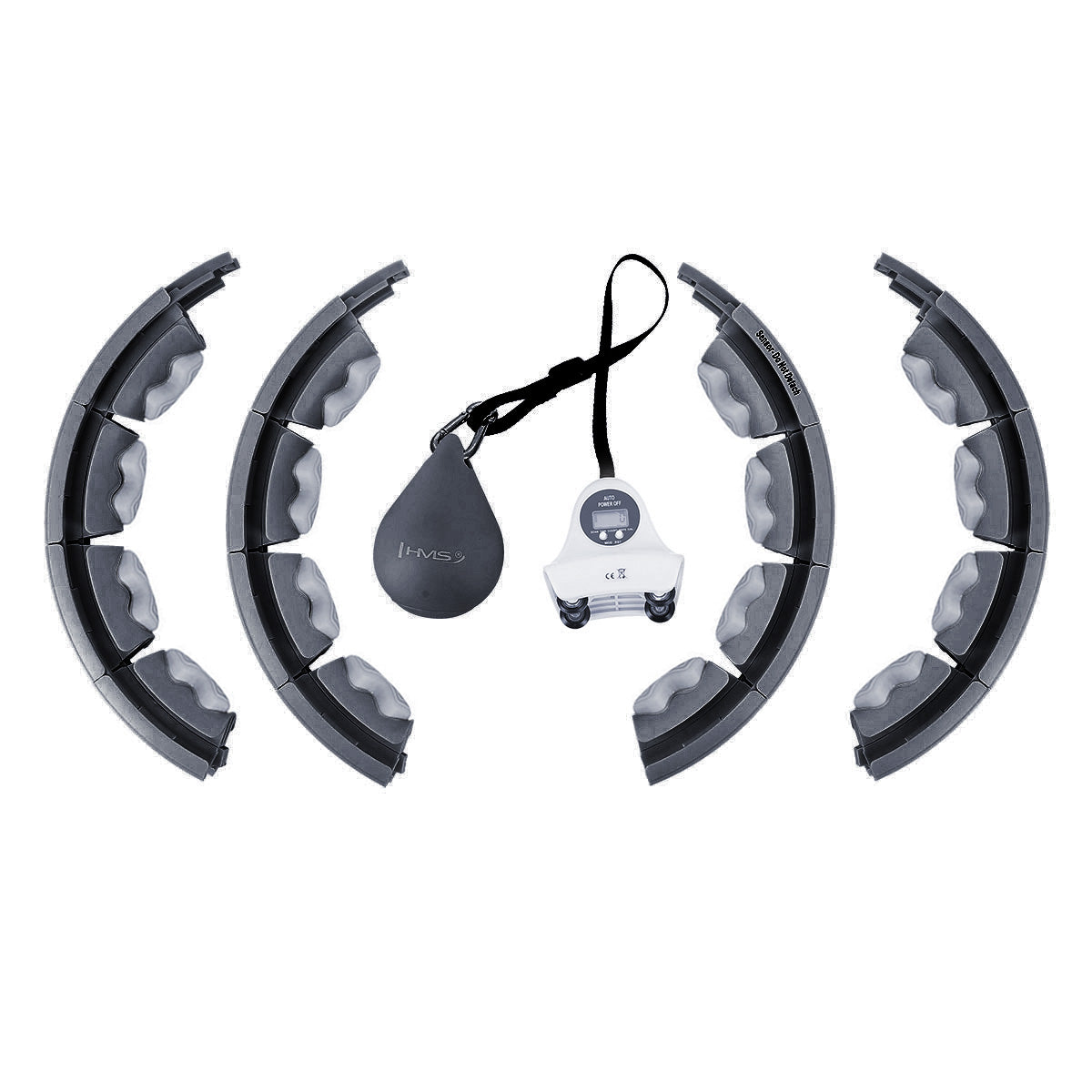 Hula Hop z wypustkami i obciążnikiem HMS HHW06 BLACK