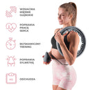 Hula Hop z wypustkami i obciążnikiem HMS HHW06 BLACK