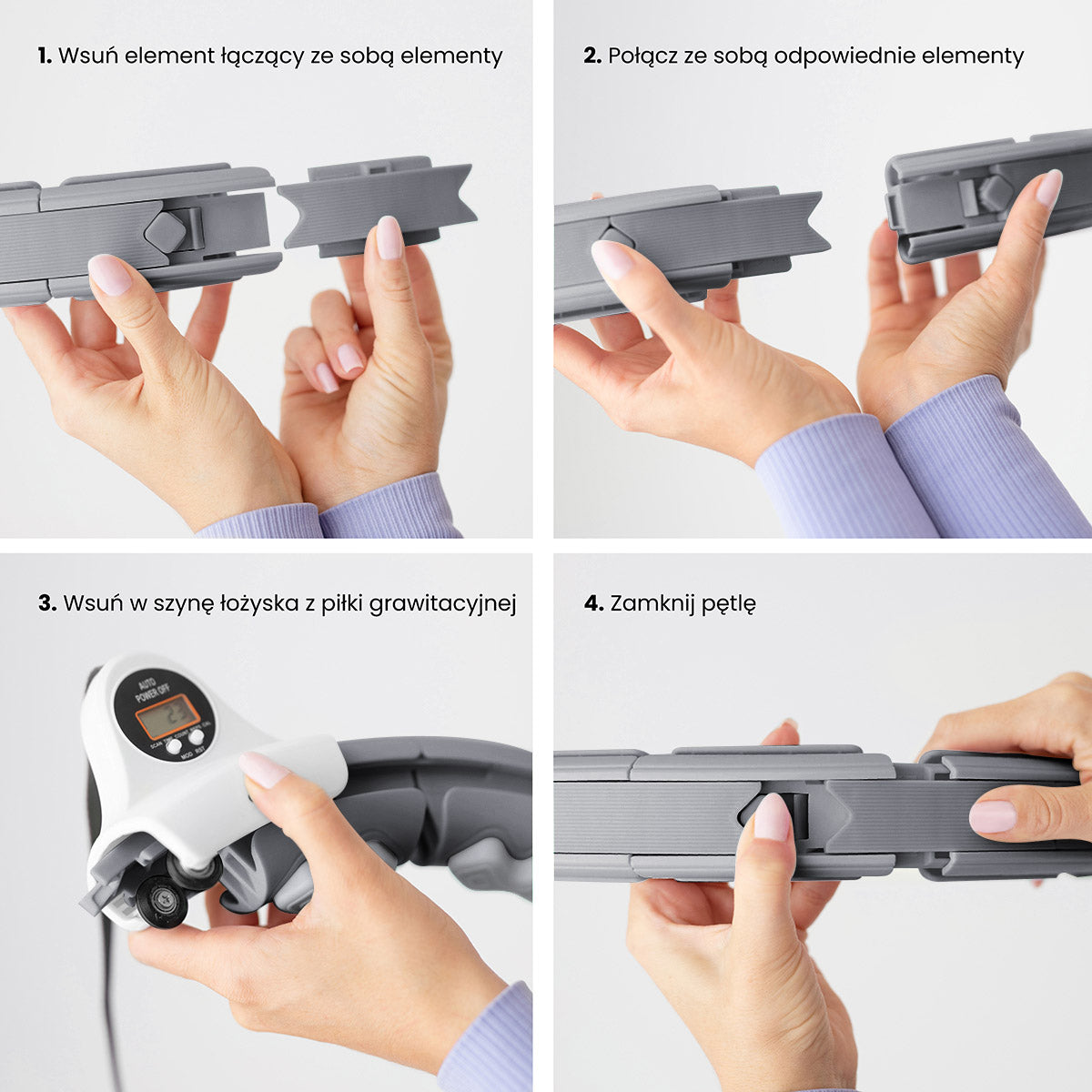 Hula Hop z wypustkami i obciążnikiem HMS HHW06 BLACK