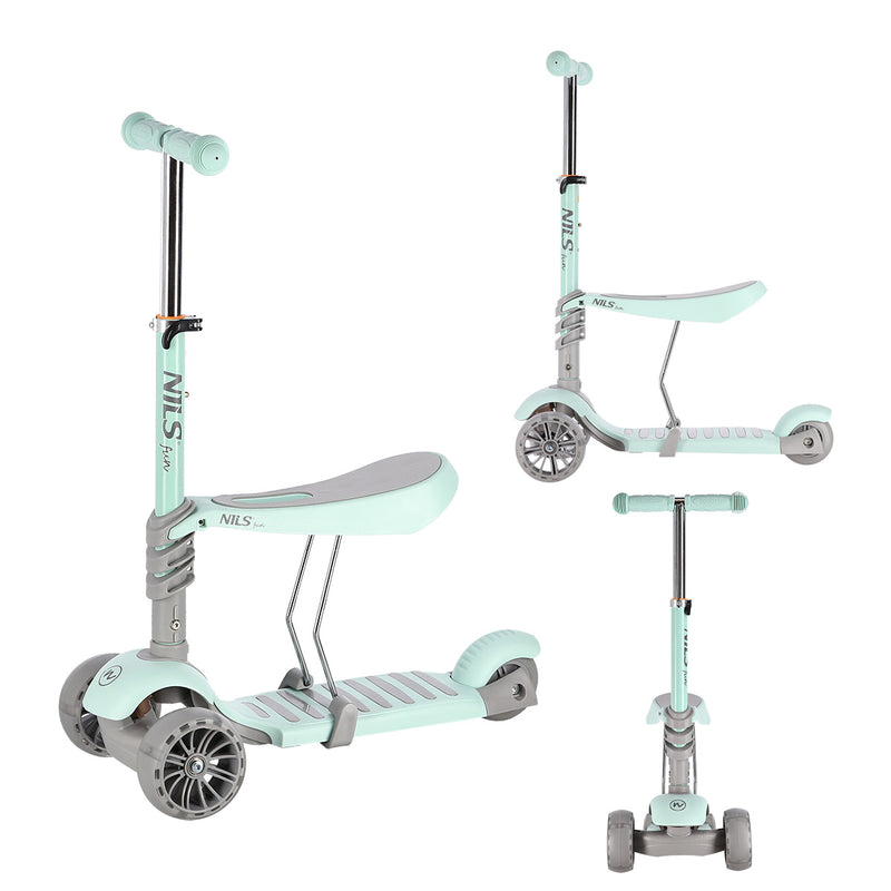 HLB808 2in1 MINT CHILDREN'S SCOOTER NILS FUN