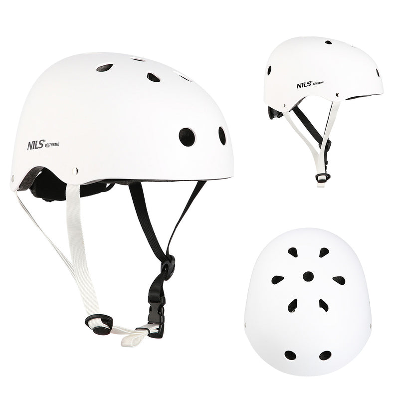 MTW001 WHITE SIZE M(55-58CM) NILS EXTREME HELMET