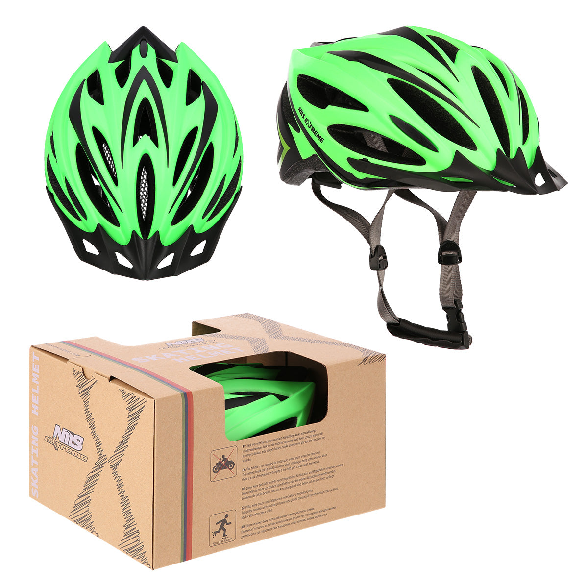 MTW202 ZELENO-ČERNÁ VELIKOST L (59-65 CM) NILS EXTREME HELM