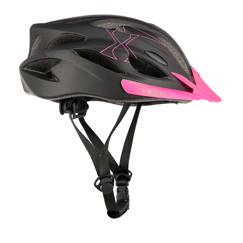 MTW291 BLACK-PINK SIZE M (51-60CM) NILS EXTREME HELMET