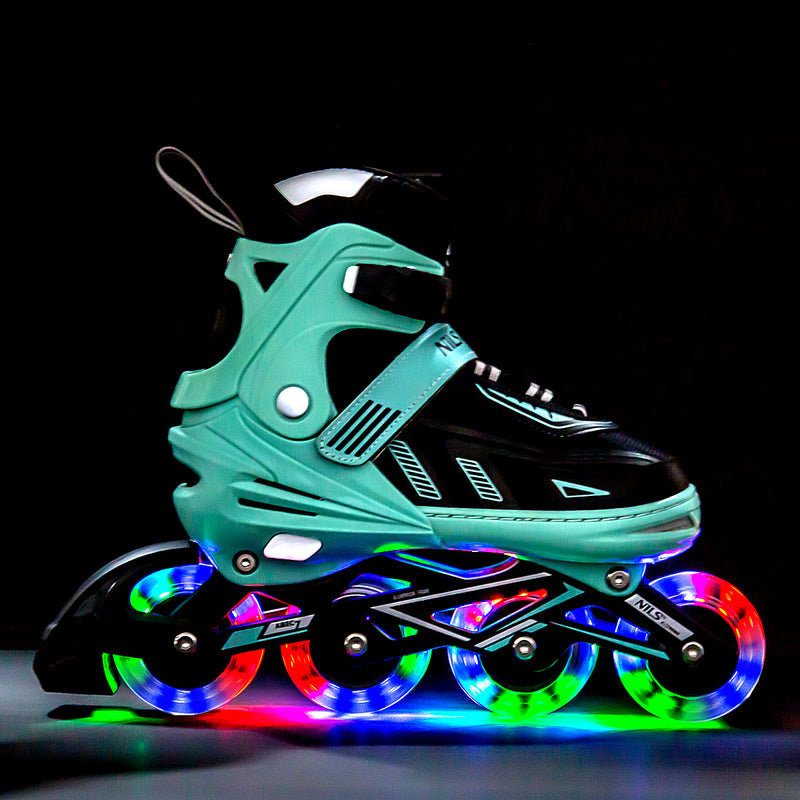 NA11230A GREEN LED SIZE M(35-38) NILS EXTREME SKATES