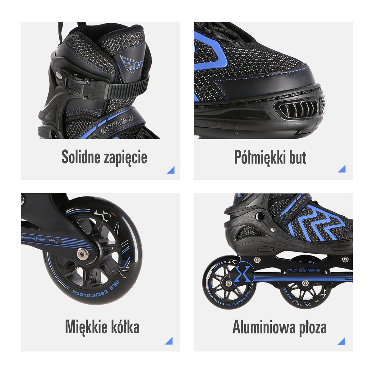 NA19318 ČERNO-MODRÉ VELIKOST S (31-34) INLINE BRUSLÍ NILS EXTREME