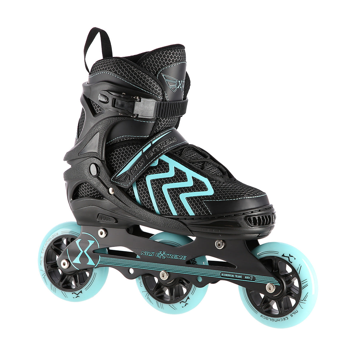 NA19318 ČERNO-TYRKÝZOVÉ VELIKOST S (31-34) INLINE BRUSLÍ NILS EXTREME