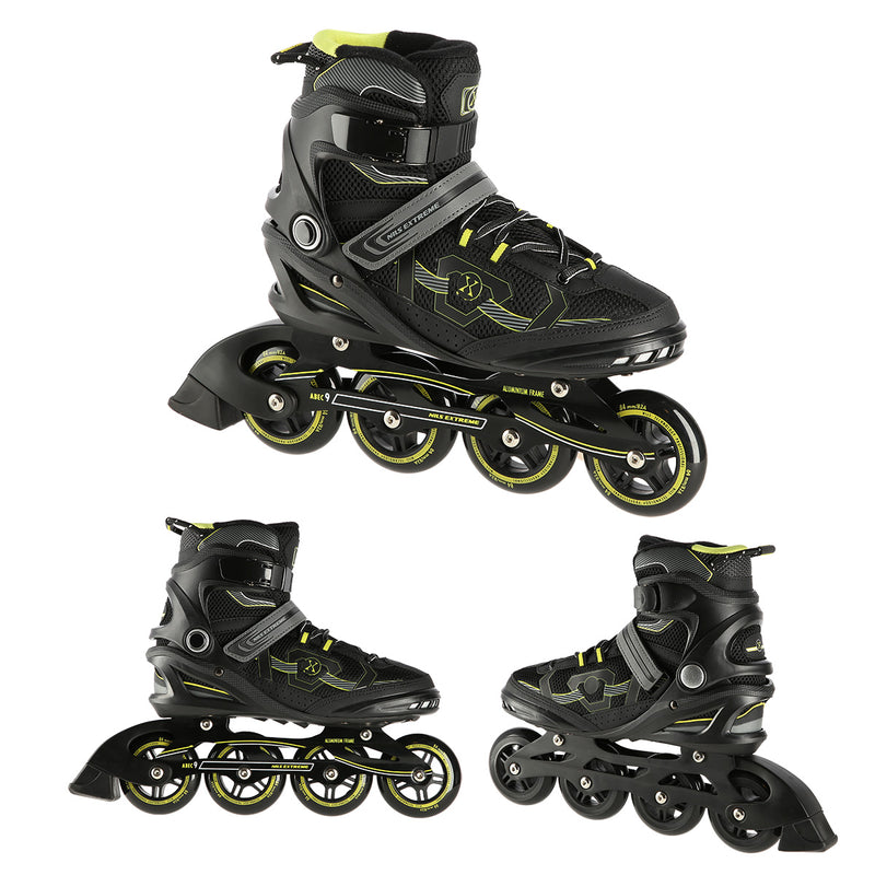 NA9157 BLACK-YELLOW SIZE 43 NILS EXTREME ROLLER SKATES