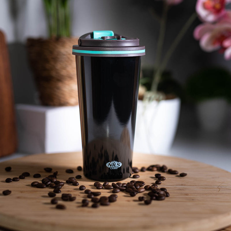 NCB18 BLACK THERMAL MUG NILS CAMP