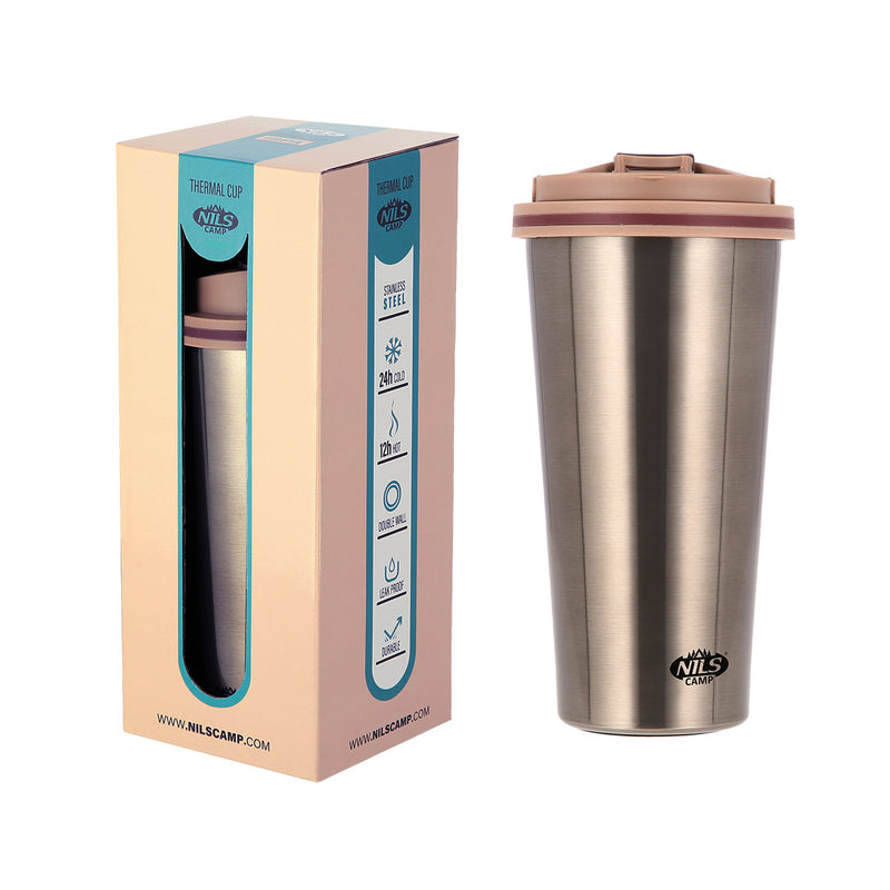 NCB18 BROWN THERMAL MUG NILS CAMP