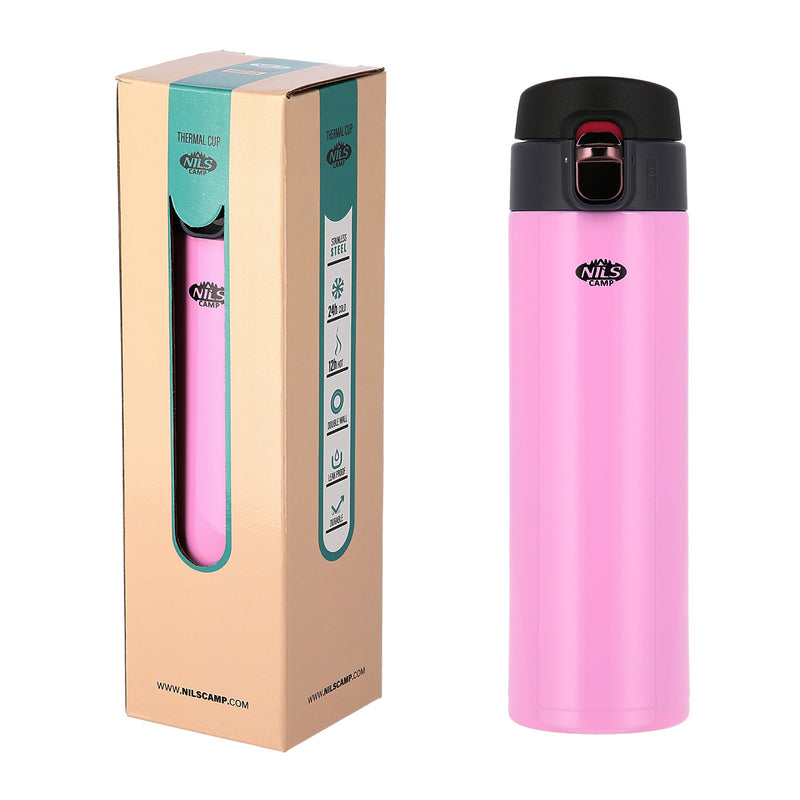 NCB28 PINK THERMAL MUG NILS CAMP