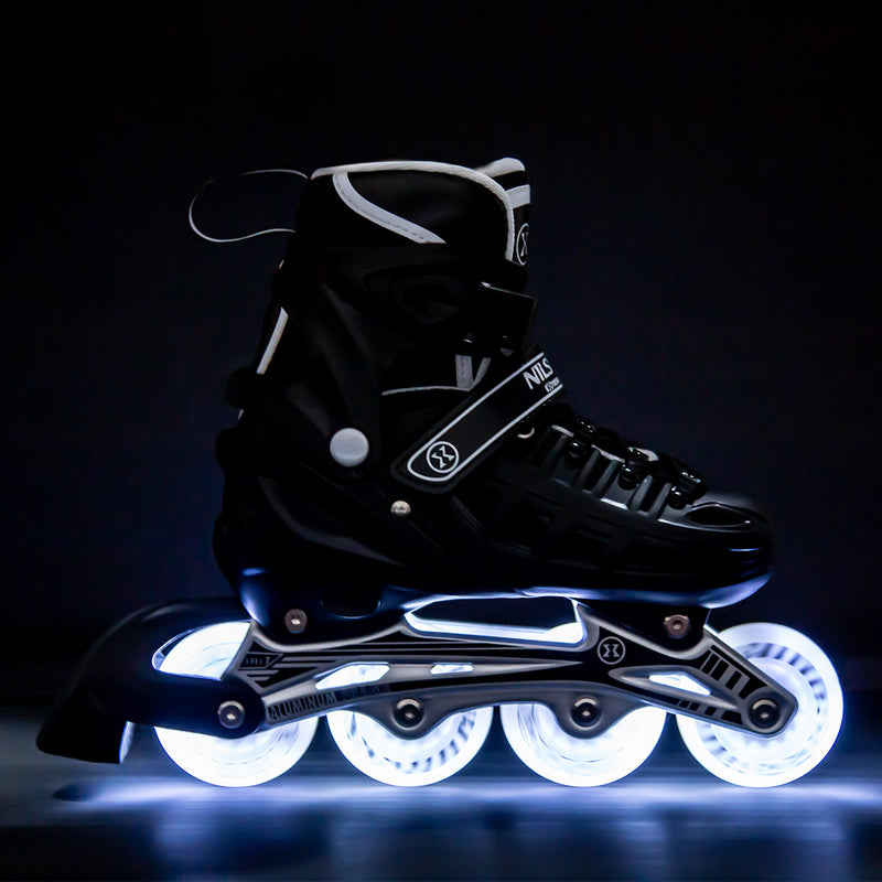 NH10905 4in1 BLACK LED SIZE M(35-38) SKATING BLADES WITH HOCKEY BLADE NILS EXTREME